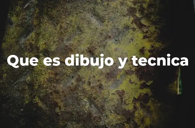Que es Dibujo y Tecnica
