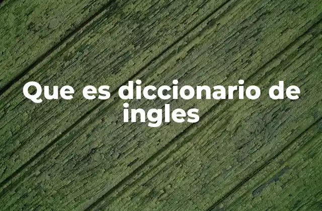 Que es Diccionario de Ingles 2 La importancia del diccionario en el aprendizaje del inglés