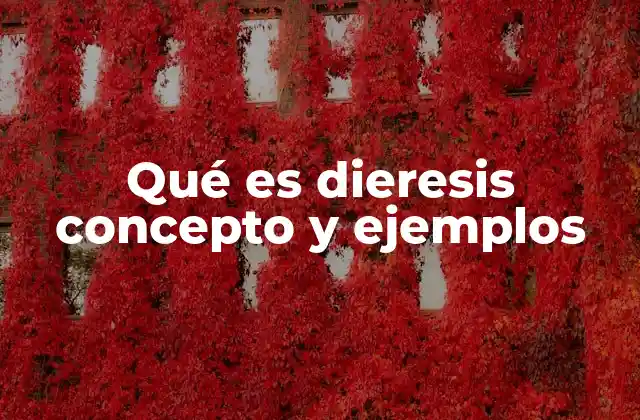 Qué es Dieresis Concepto y Ejemplos