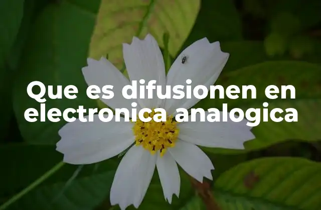 Que es Difusionen en Electronica Analogica