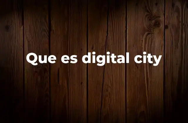 Que es Digital City