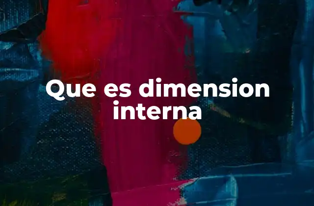 Que es Dimension Interna