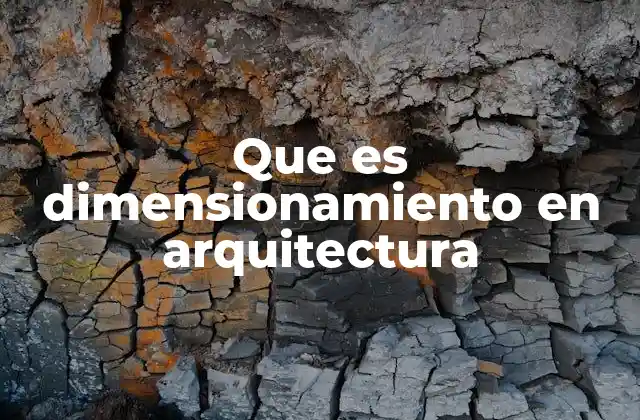 Que es Dimensionamiento en Arquitectura