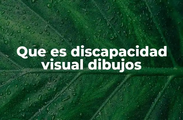 Que es Discapacidad Visual Dibujos