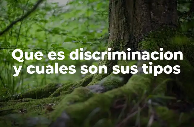 La discriminación en el contexto social contemporáneo