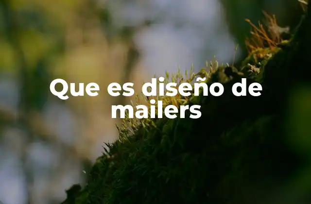 Que es Diseño de Mailers
