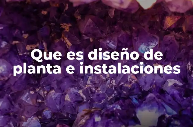 Que es Diseño de Planta e Instalaciones 2 Optimización espacial para la eficiencia operativa