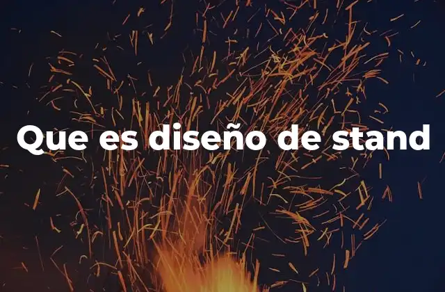 Que es Diseño de Stand