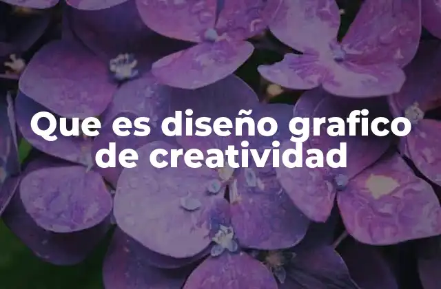 Que es Diseño Grafico de Creatividad