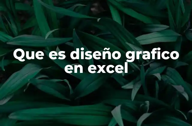Que es Diseño Grafico en Excel