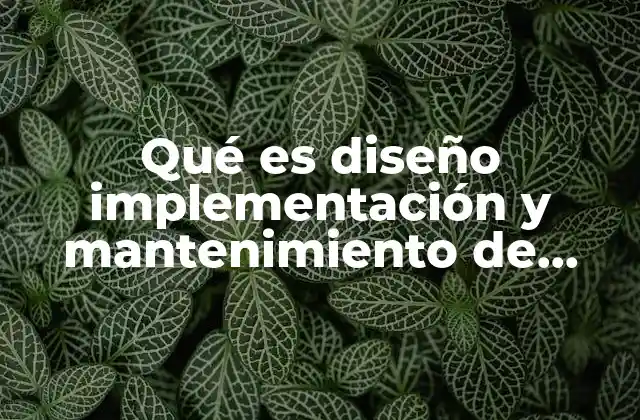 Qué es Diseño Implementación y Mantenimiento de Sistemas de Telecomunicaciones