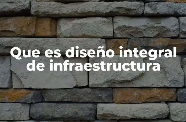 Que es Diseño Integral de Infraestructura