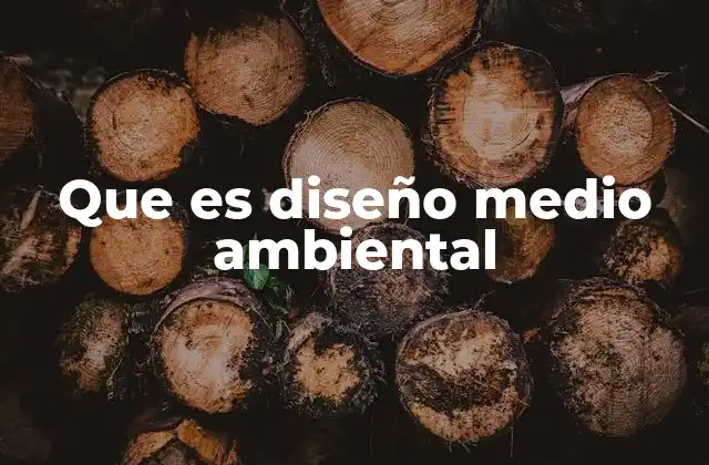 Que es Diseño Medio Ambiental