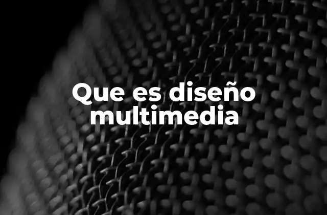 Que es Diseño Multimedia