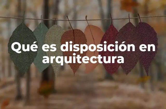 Qué es Disposición en Arquitectura 2 La importancia de una buena planificación espacial