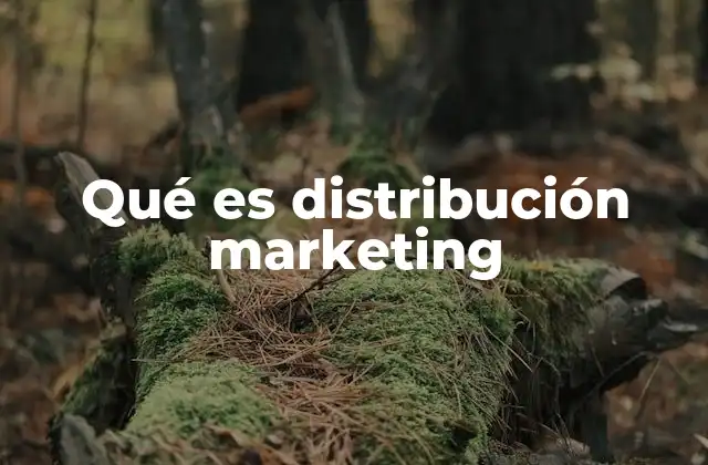 Qué es Distribución Marketing