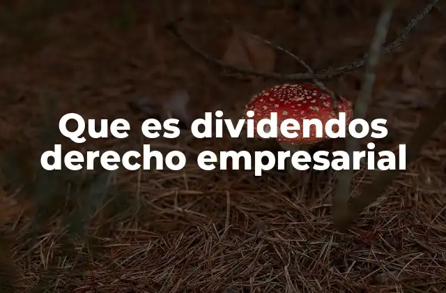 La importancia de los dividendos en el entorno corporativo