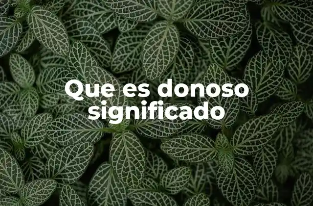 Que es Donoso Significado