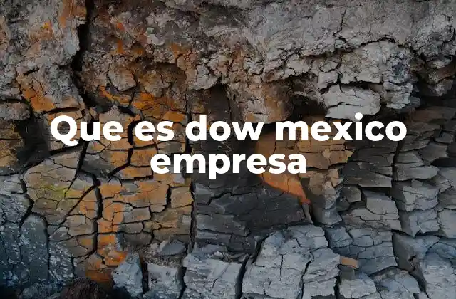 El papel de Dow Mexico en la economía nacional
