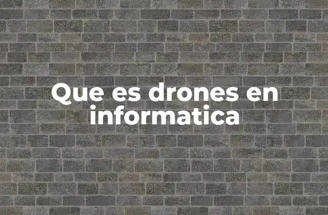 Que es Drones en Informatica