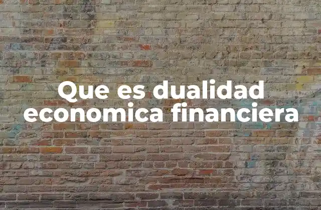 Que es Dualidad Economica Financiera 2 La conexión entre el entorno económico y el manejo financiero