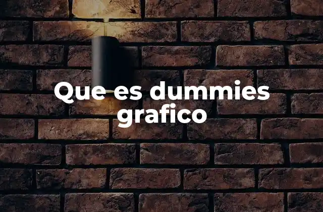Que es Dummies Grafico