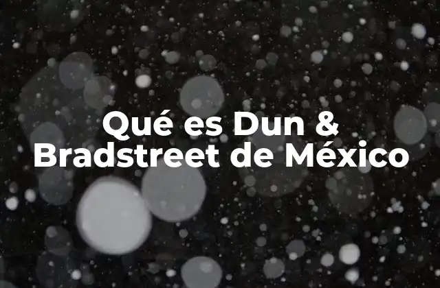 Qué es Dun & Bradstreet de México