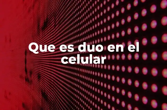 Que es Duo en el Celular