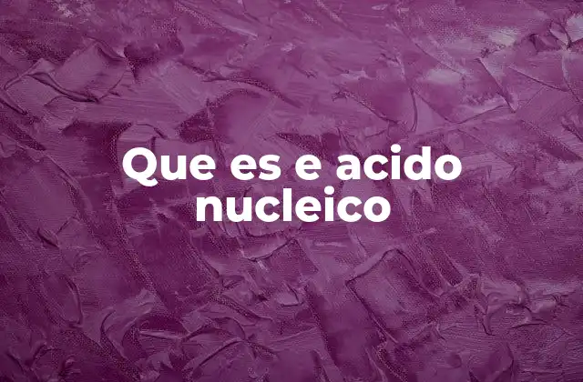 Que es e Acido Nucleico