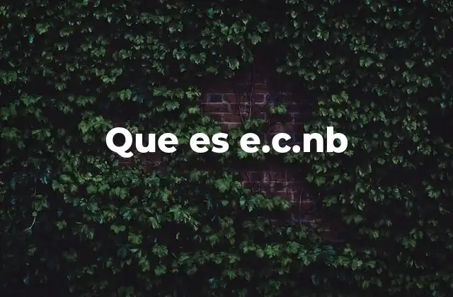 Que es E.c.nb