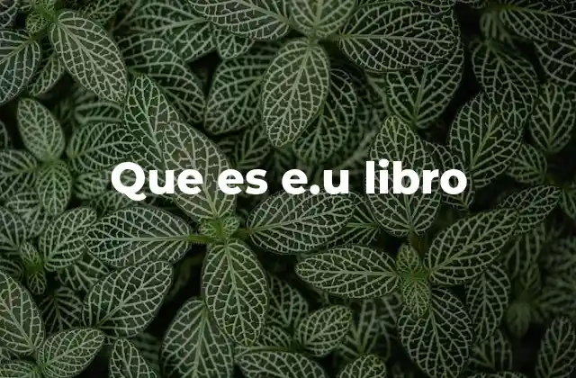 Que es E.u Libro