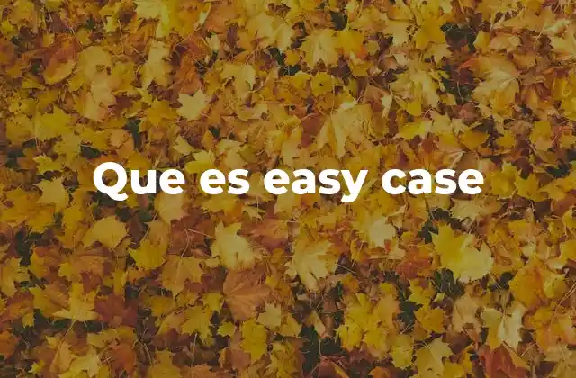 Que es Easy Case 2 Cómo se aplica el enfoque de easy case en diferentes industrias