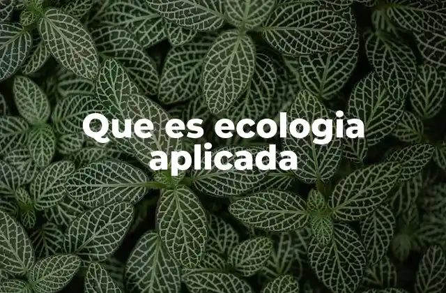 Que es Ecologia Aplicada 2 La ecología aplicada en la gestión de ecosistemas