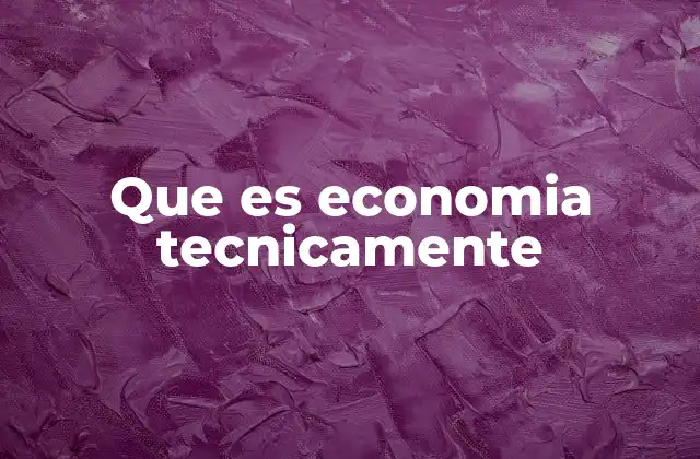 Que es Economia Tecnicamente 2 La base teórica de la economía moderna