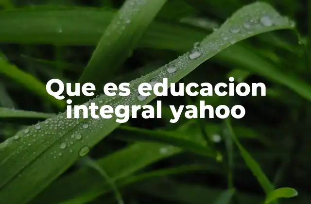 Que es Educacion Integral Yahoo 2 La importancia de una formación completa en la vida moderna