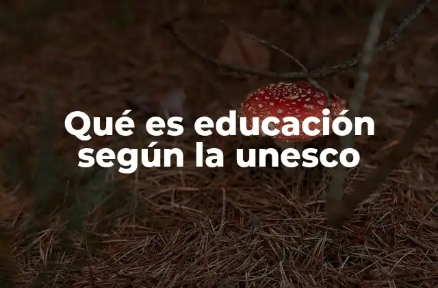 Qué es Educación según la Unesco