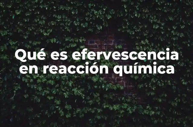 El papel de la efervescencia en la química moderna