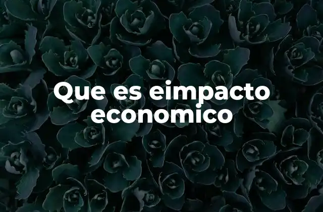 Que es Eimpacto Economico 2 Cómo se mide el efecto de una decisión económica en una comunidad