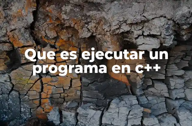 Que es Ejecutar un Programa en C++