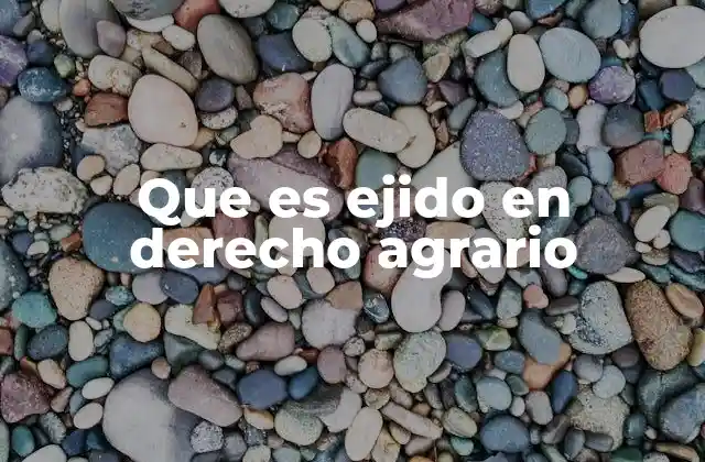 Que es Ejido en Derecho Agrario 2 La importancia del ejido en la organización rural mexicana