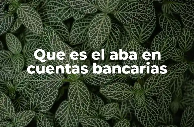 Que es el Aba en Cuentas Bancarias