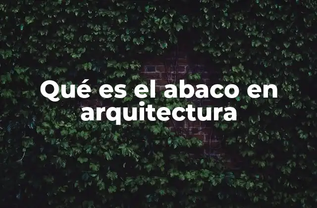 Qué es el Abaco en Arquitectura