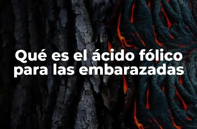 Qué es el Ácido Fólico para las Embarazadas