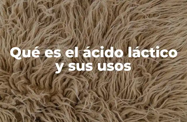 Qué es el Ácido Láctico y Sus Usos