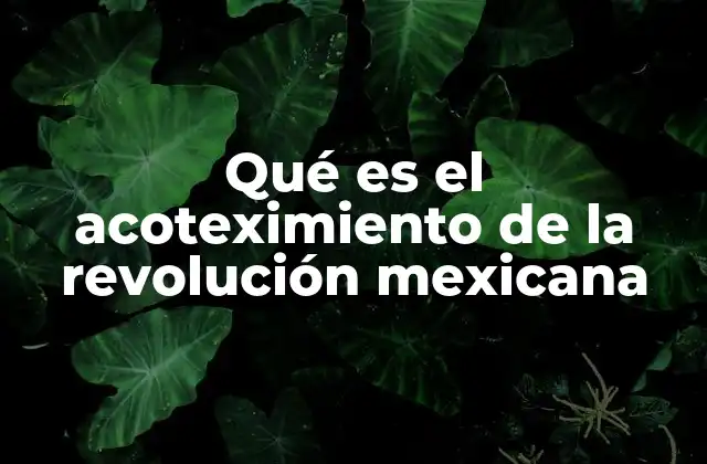Qué es el Acoteximiento de la Revolución Mexicana
