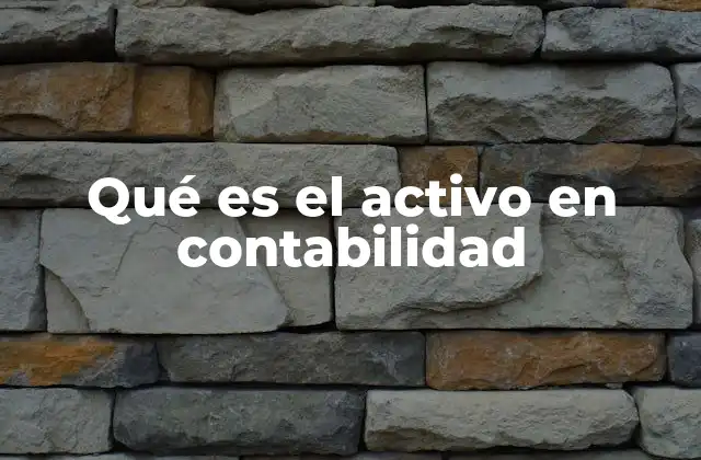 Qué es el Activo en Contabilidad