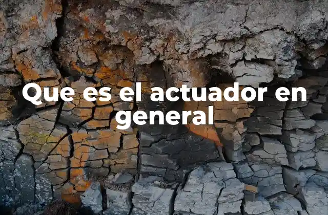 Que es el Actuador en General