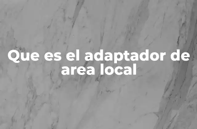 Que es el Adaptador de Area Local