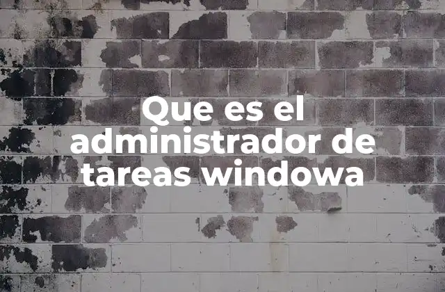 Que es el Administrador de Tareas Windowa