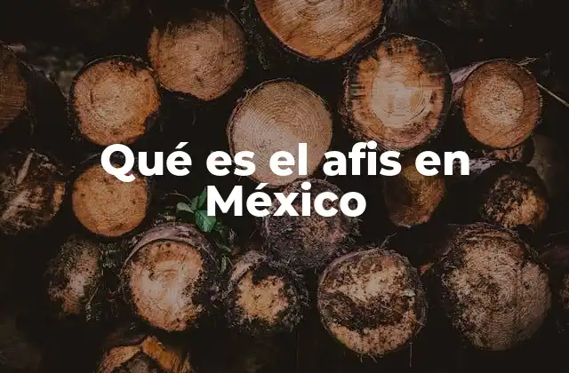 Qué es el Afis en México